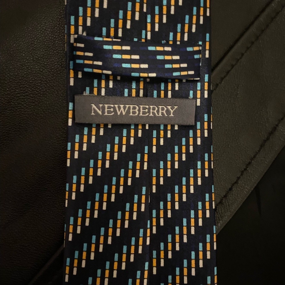 Navy Patterned Men's Tie